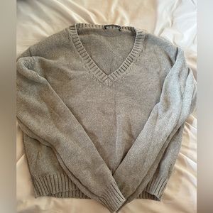 BRANDY MELVILLE-Grey Knit Sweater